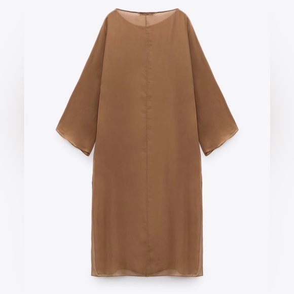 Silk sheer tunic dress - Picture 10 of 15